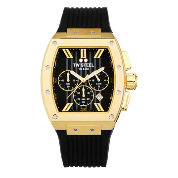 TW Steel  Black & Gold Tonneau Men’s Watch | TO2